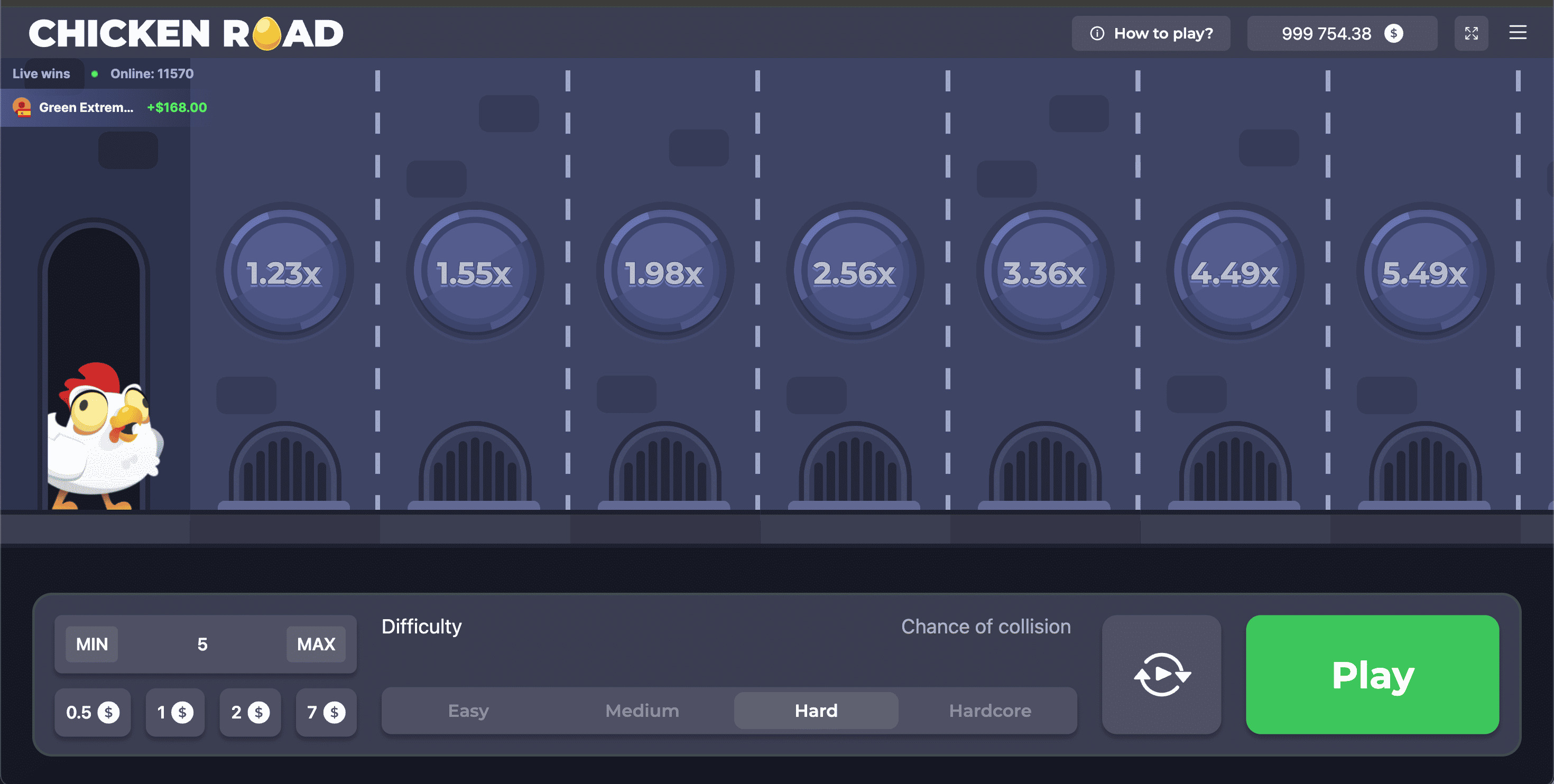 Strategia Martingala Chicken Road